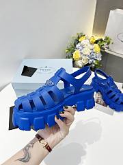 Prada Foam Rubber Sandals Sapphire Blue - 3