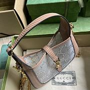 Gucci Jackie 1961 Mini Crystal GG Lizard Bag Size 19x13x3 cm - 4