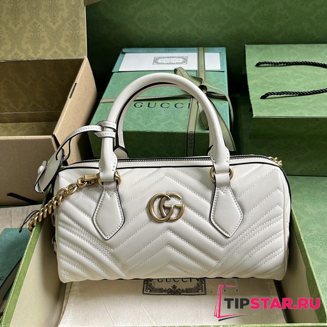 Gucci GG Marmont Small Top Handle Bag White Size 27 x 13.5 x 10 cm - 1