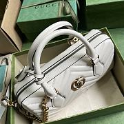 Gucci GG Marmont Small Top Handle Bag White Size 27 x 13.5 x 10 cm - 5