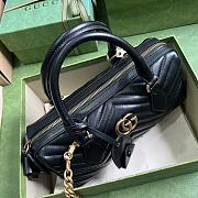 Gucci GG Marmont Small Top Handle Bag Black Size 27 x 13.5 x 10 cm - 3
