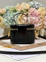 Dior Small CD Signature Vanity Case Black Calfskin Size 16 x 11 x 9.5 cm - 3