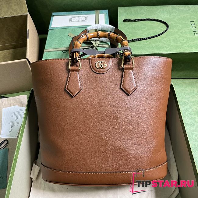 Gucci Diana Medium Tote Bag 750394 Brown Size 31x27x15cm - 1