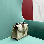 Gucci Ophidia GG Mini Shoulder Bag 696180 Beige And White Size 17.5x13x6 cm - 4