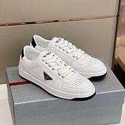 Prada Downtown Perforated Leather Sneakers - 1