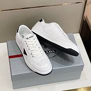 Prada Downtown Perforated Leather Sneakers - 4