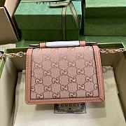 Gucci Ophidia GG Mini Shoulder Bag 696180 Pink GG Canvas Size 17.5x13x6 cm - 3