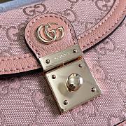 Gucci Ophidia GG Mini Shoulder Bag 696180 Pink GG Canvas Size 17.5x13x6 cm - 2