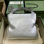 Gucci Blondie Small Tote Bag 751518 Silver Size 30x24x6 cm - 5