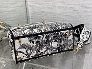 Dior Medium Lady D-Lite Bag White and Black Toile de Jouy Voyage Embroidery Size 24 x 20 x 11 cm - 4