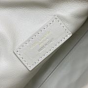 YSL Gaby Zipped Pouch In Quilted Lambskin Blanc Vintage Size 18 X 13 X 3,5 CM - 4