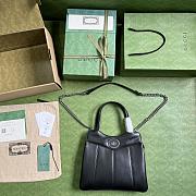 Gucci Petite GG Small Tote Bag Black 745918 Size 28x21x6.5cm - 3