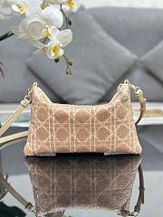 Dior Dream Bag Dusty Ivory Cannage Cotton with Bead Embroidery Size 26×16cm - 1