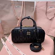 Miumiu Arcadie Matelassé Nappa Leather Bag Black Size 12*27*9 cm - 1