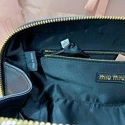 Miumiu Arcadie Matelassé Nappa Leather Bag Black Size 12*27*9 cm - 5