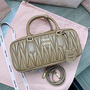 Miumiu Arcadie Matelassé Nappa Leather Bag Caramel Size 12*27*9 cm - 5