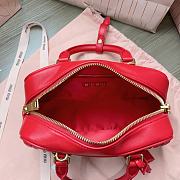 Miumiu Arcadie Matelassé Nappa Leather Bag Red Size 10.5*22*7.5 cm - 3