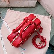 Miumiu Arcadie Matelassé Nappa Leather Bag Red Size 10.5*22*7.5 cm - 4