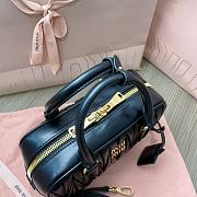 Miumiu Arcadie Matelassé Nappa Leather Bag Black Size 10.5*22*7.5 cm - 4