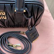 Miumiu Arcadie Matelassé Nappa Leather Bag Black Size 10.5*22*7.5 cm - 2