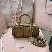 Miumiu Arcadie Matelassé Nappa Leather Bag Caramel Size 10.5*22*7.5 cm - 1