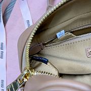 Miumiu Arcadie Matelassé Nappa Leather Bag Caramel Size 10.5*22*7.5 cm - 3