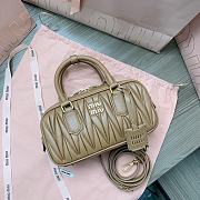 Miumiu Arcadie Matelassé Nappa Leather Bag Caramel Size 10.5*22*7.5 cm - 2