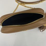 YSL Lou Mini Bag In Grain De Poudre Embossed Leather Dark Natural Size 19 X 10.5 X 5 CM - 3