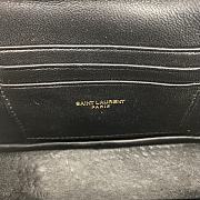 YSL Lou Mini Bag In Grain De Poudre Embossed Leather Dark Natural Size 19 X 10.5 X 5 CM - 4