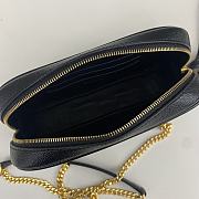 YSL Lou Mini Bag In Grain De Poudre Embossed Leather Black Size 19 X 10.5 X 5 CM - 2