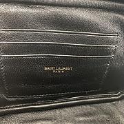 YSL Lou Mini Bag In Grain De Poudre Embossed Leather Black Size 19 X 10.5 X 5 CM - 5