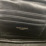 YSL Lou Mini Bag In Grain De Poudre Embossed Leather Blanc Vintage Size 19 X 10.5 X 5 CM - 4