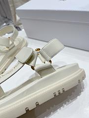 Dior D-Wave Sandal White Lambskin - 3