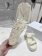Dior D-Wave Sandal White Lambskin - 4
