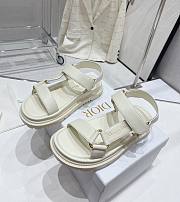 Dior D-Wave Sandal White Lambskin - 1