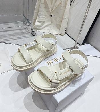 Dior D-Wave Sandal White Lambskin