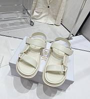 Dior D-Wave Sandal White Lambskin - 5