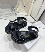 Dior D-Wave Sandal Black Lambskin - 1