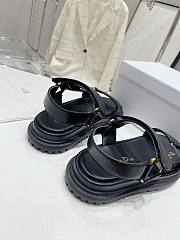 Dior D-Wave Sandal Black Lambskin - 3