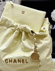 Chanel 22 Small Handbag Light Yellow AS3260 Size 35 × 37 × 7 cm - 5