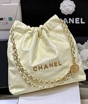 Chanel 22 Small Handbag Light Yellow AS3260 Size 35 × 37 × 7 cm - 2