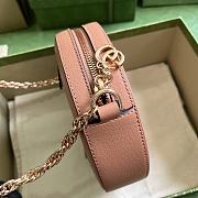 Gucci Ophidia GG Mini Round Shoulder Bag Pink Canvas Size 18x18x4.5 cm - 4