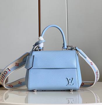 Louis Vuitton Cluny Mini Bag M22617 Blue Size 20 x 16 x 7.5 cm