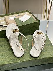 Gucci Double G Thong Sandal White - 3