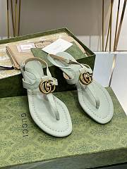 Gucci Double G Thong Sandal Light Green - 1