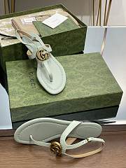Gucci Double G Thong Sandal Light Green - 2