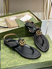 Gucci Double G Thong Sandal Black - 4