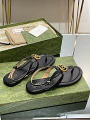 Gucci Double G Thong Sandal Black - 5