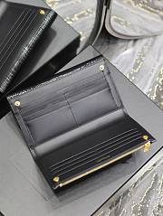 YSL Uptown Large Wallet In Crocodile Embossed Shiny Leather Noir Size 21,5 X 12 X 2,5 CM - 4