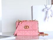 Dior Miss Caro Mini Bag Pink Macrocannage Lambskin Size 19 x 13 x 5.5 cm - 1